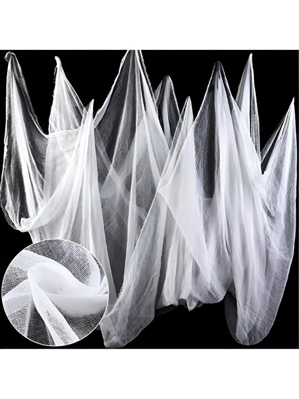 Boao Halloween White Cheesecloth for Craft, 85 x 197 Inch